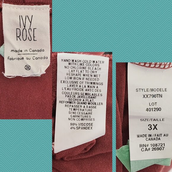 Ivy Rose Salmon Pink Stretch Jersey Mockneck Long Sleeve Top - Picture 4 of 4